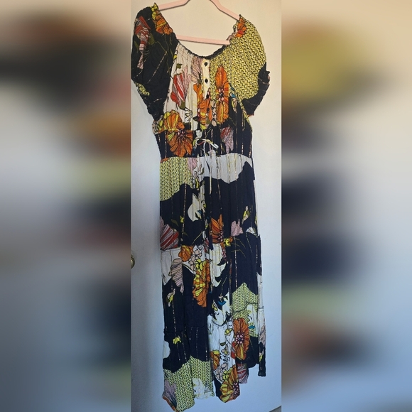 Vibrant Floral Maxi Dress By Anthrophologie (B - Picture 3 of 6